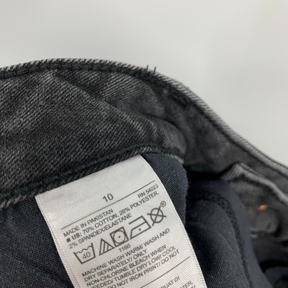 Old Navy Rockstar Jeans Distresssed Super Skinny Gray Black Mid Rise - Picture 10 of 10